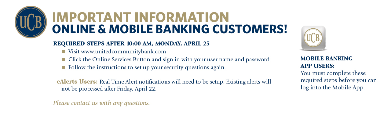 Important Info Online & Mobile Banking Customers